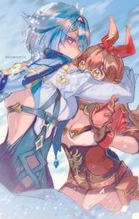 Eula and Amber's lovey-dovey time manga cover