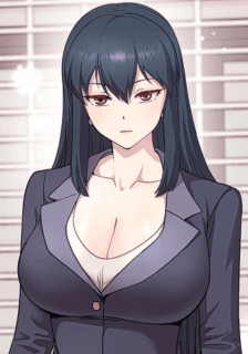 Playing a game with my Busty Manager manga cover